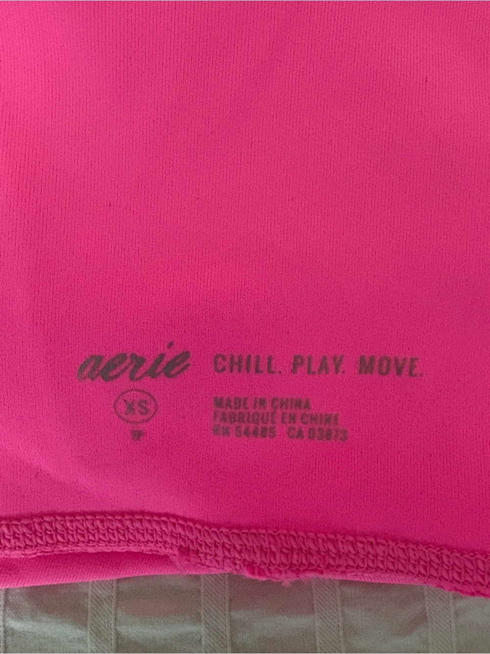 aerie Hot Pink Active Crop Top with Logo